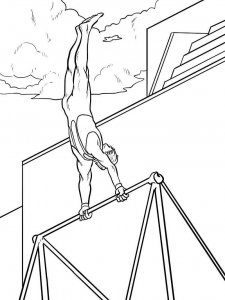 Gymnastics coloring page 42 - Free printable