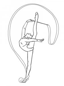 Gymnastics coloring page 45 - Free printable
