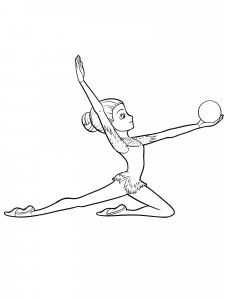 Gymnastics coloring page 34 - Free printable