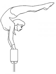 Gymnastics coloring page 35 - Free printable