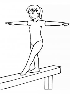 Gymnastics coloring page 37 - Free printable