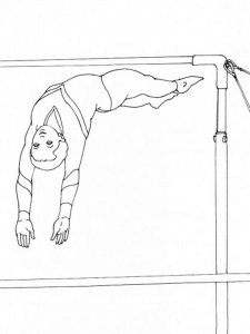 Gymnastics coloring page 39 - Free printable