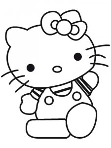Hello Kitty coloring page 1 - Free printable