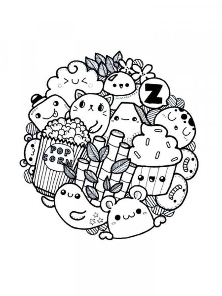 Kawaii coloring pages