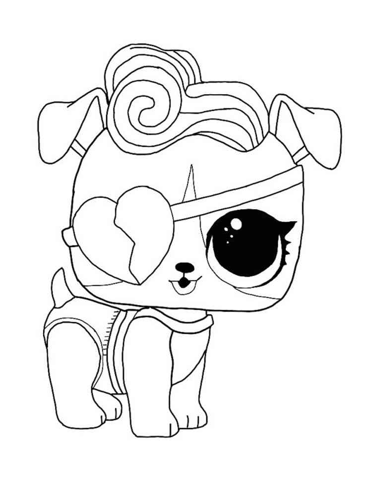 LOL Surprise Pet Lucky Luxe  Dog coloring page, Animal coloring pages,  Puppy coloring pages