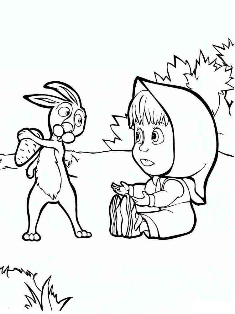 Download Masha and The Bear coloring pages. Download and print ...