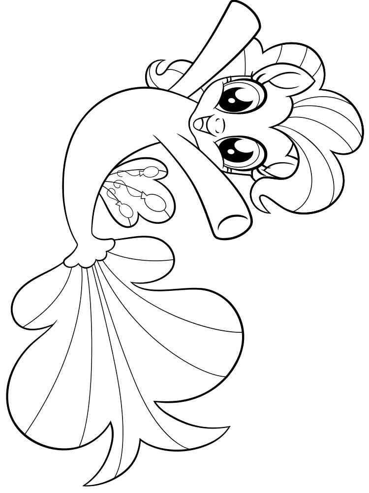 My Little Pony Mermaid coloring pages. Download and print My Little