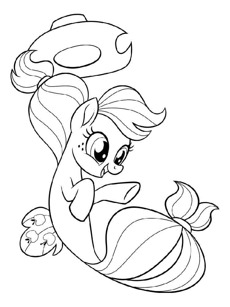 My Little Pony Coloring Pages Mermaid : My Little Pony Coloring Book