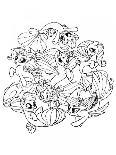 My Little Pony Mermaid coloring pages