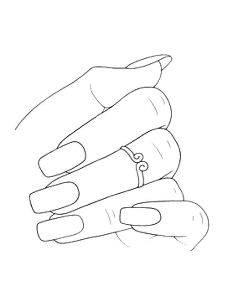 Nail Manicure Coloring Pages