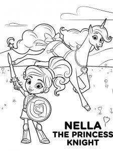 Nella the Princess Knight coloring page 5 - Free printable