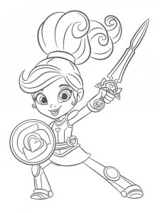 Nella the Princess Knight coloring page 17 - Free printable