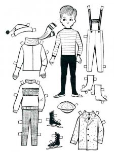 Paper Dolls coloring page 1 - Free printable