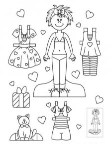 Paper Dolls coloring page 14 - Free printable