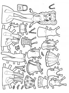 Paper Dolls coloring page 15 - Free printable