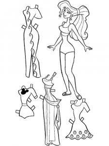 Paper Dolls coloring page 17 - Free printable