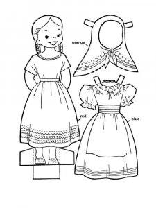 Paper Dolls coloring page 3 - Free printable