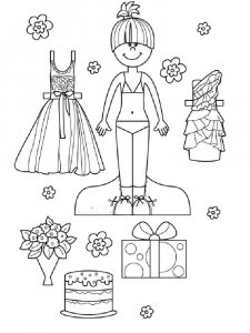 Paper Dolls coloring page 5 - Free printable