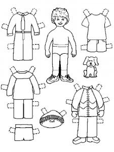 Paper Dolls coloring page 6 - Free printable