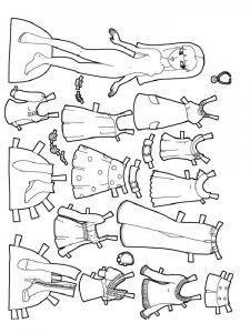 Paper Dolls coloring page 9 - Free printable