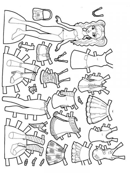 Paper Dolls coloring pages