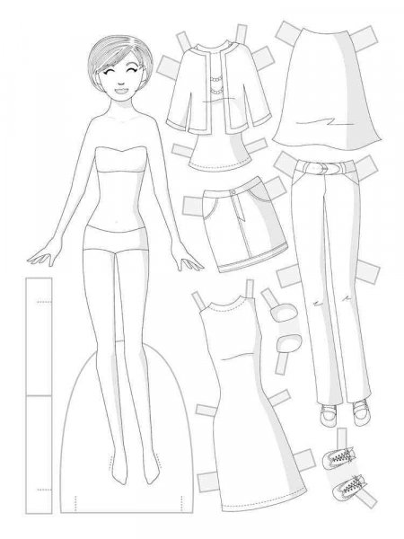 Paper Dolls coloring pages