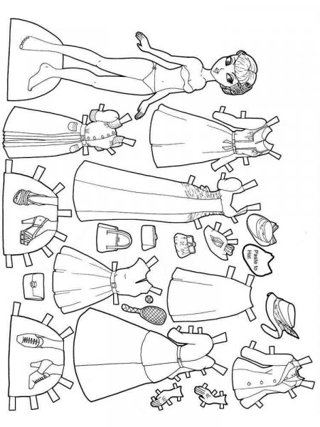 Paper Dolls coloring pages