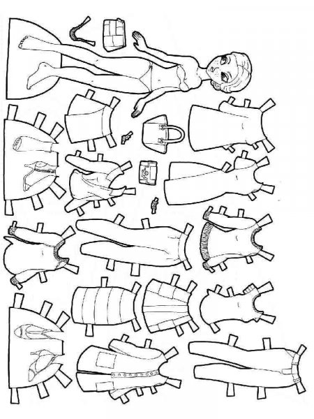 Paper Dolls coloring pages