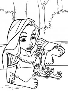 Rapunzel coloring page 12 - Free printable