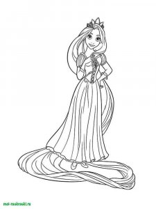 Rapunzel coloring page 7 - Free printable
