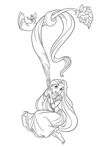 Rapunzel coloring pages