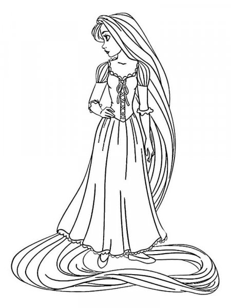 Rapunzel coloring pages