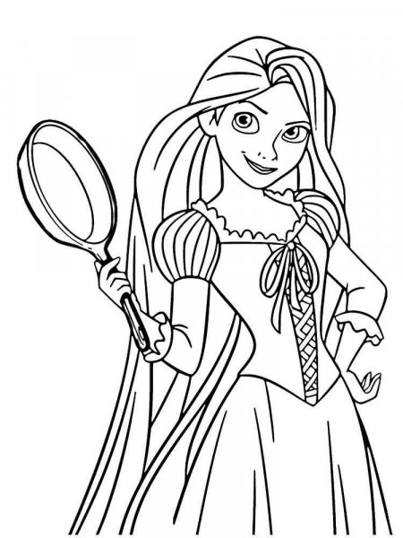 Rapunzel coloring pages