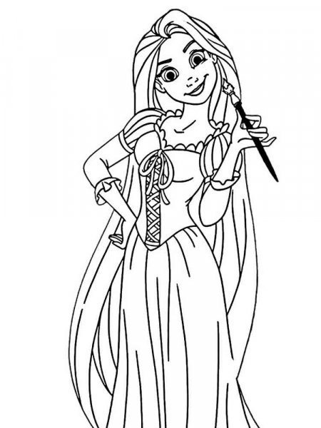 Rapunzel coloring pages