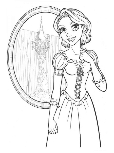 Rapunzel coloring pages