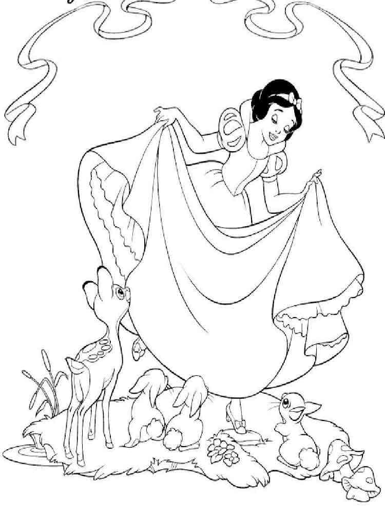 Snow white coloring pages. Download and print Snow white coloring pages