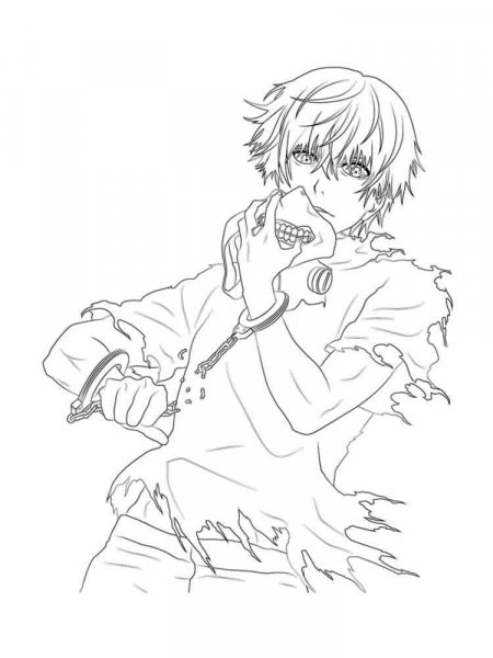 Tokyo Ghoul coloring pages