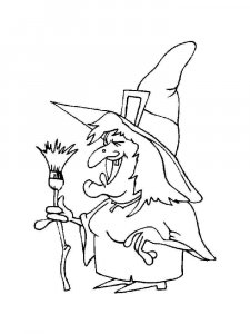 Witch coloring page 1 - Free printable
