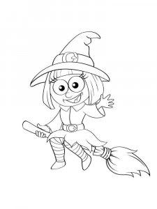 Witch coloring page 12 - Free printable