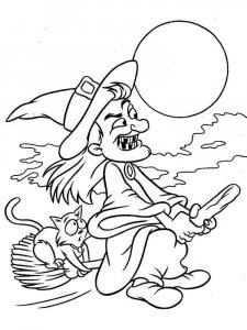 Witch coloring page 14 - Free printable