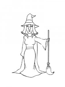 Witch coloring page 16 - Free printable