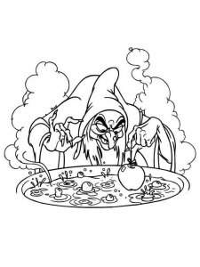 Witch coloring page 2 - Free printable