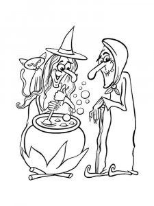 Witch coloring page 4 - Free printable