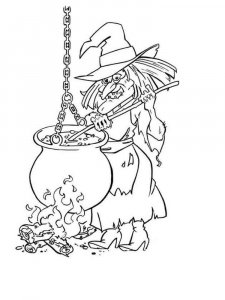 Witch coloring page 5 - Free printable
