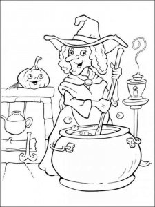 Witch coloring page 6 - Free printable