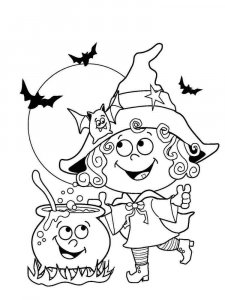 Witch coloring page 7 - Free printable