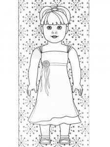 American Girl Doll coloring page 1 - Free printable