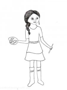 American Girl Doll coloring page 11 - Free printable