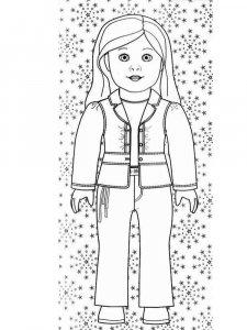 American Girl Doll coloring page 2 - Free printable