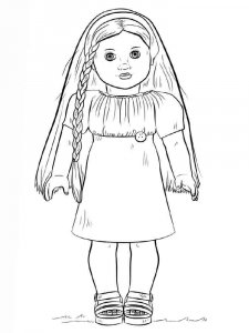 American Girl Doll coloring page 5 - Free printable